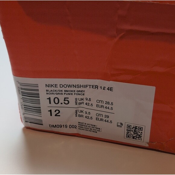 Nike Downshifter 12 4E Extra Wide Black Dark Smoke Grey DM0919-002 Men's - Picture 6 of 7